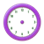 Purple Clock Color PNG