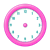 Pink Clock Color PNG