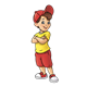 Boy with red hat and shorts