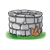 Gray Stone Well Color PNG