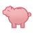 Pink Piggy Bank Color PNG