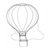 Hot Air Balloon and Cloud Line PDF