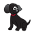Black Puppy Color PNG