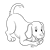 Dog Wagging Tail Line PNG
