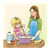Mother and Daughter Color PNG