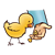 Feeding a Baby Chick Color PNG