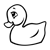 Yellow Duckling Line PNG