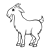 Gray Goat Line PNG