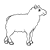 White Sheep Line PNG