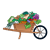 Wheelbarrow of Vegetables Color PNG