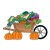 Wheelbarrow of Vegetables Color PNG