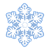 Blue Snowflake Color PNG