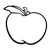Shiny Red Apple Line PNG