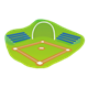 Baseball Field with baseball diamond and bleachers