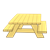 Yellow Picnic Table Color PNG