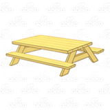 Yellow Picnic Table