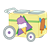 Yellow Ice-Cream Cart Color PNG