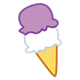 Ice Cream Cone purple and white