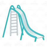 Abeka | Clip Art | Blue Slide—with ladder