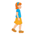 Girl Walking Color PDF