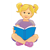 Blond Girl Reading Book Color PDF