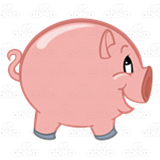 Round Pink Piggy Bank