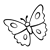 Yellow Butterfly Line PNG