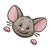 Happy Brown Mouse Color PDF