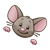 Happy Brown Mouse Color PNG
