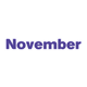 Month of November 