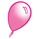 Pink Balloon with light reflection