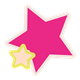 Pink and Yellow Stars two