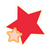 Red and Orange Stars Color PNG