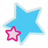 Pink and Blue Stars