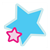 Pink and Blue Stars Color PDF