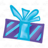 Blue and Purple Gift