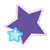 Blue and Purple Stars Color PNG