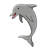 Gray Dolphin Color PNG