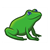 Green Sitting Frog Color PDF