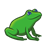Green Sitting Frog Color PNG