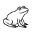 Green Sitting Frog Line PNG