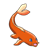 Long Orange Fish Color PNG