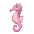 Pink Sea Horse Color PNG