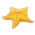 Yellow Starfish Color PNG