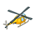 Yellow Helicopter Color PNG