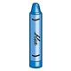 Blue Crayon with cursive label