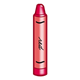 Red Crayon with cursive label