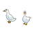 Two White Ducks Color PDF