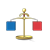 Gold Balance Scale Color PNG