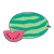 Watermelon and Slice Color PNG